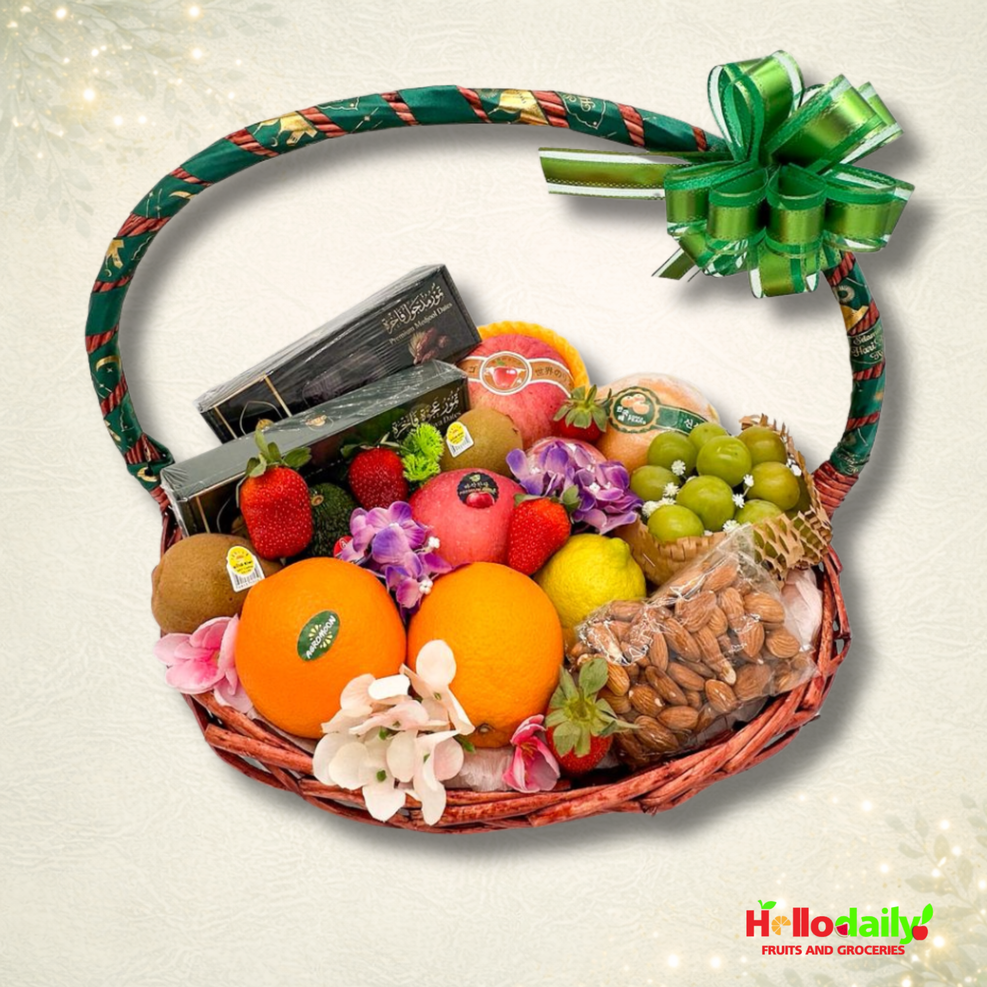 Seri Mahkota Luxe Hamper - Premium Fruit Basket (Brown, L size)