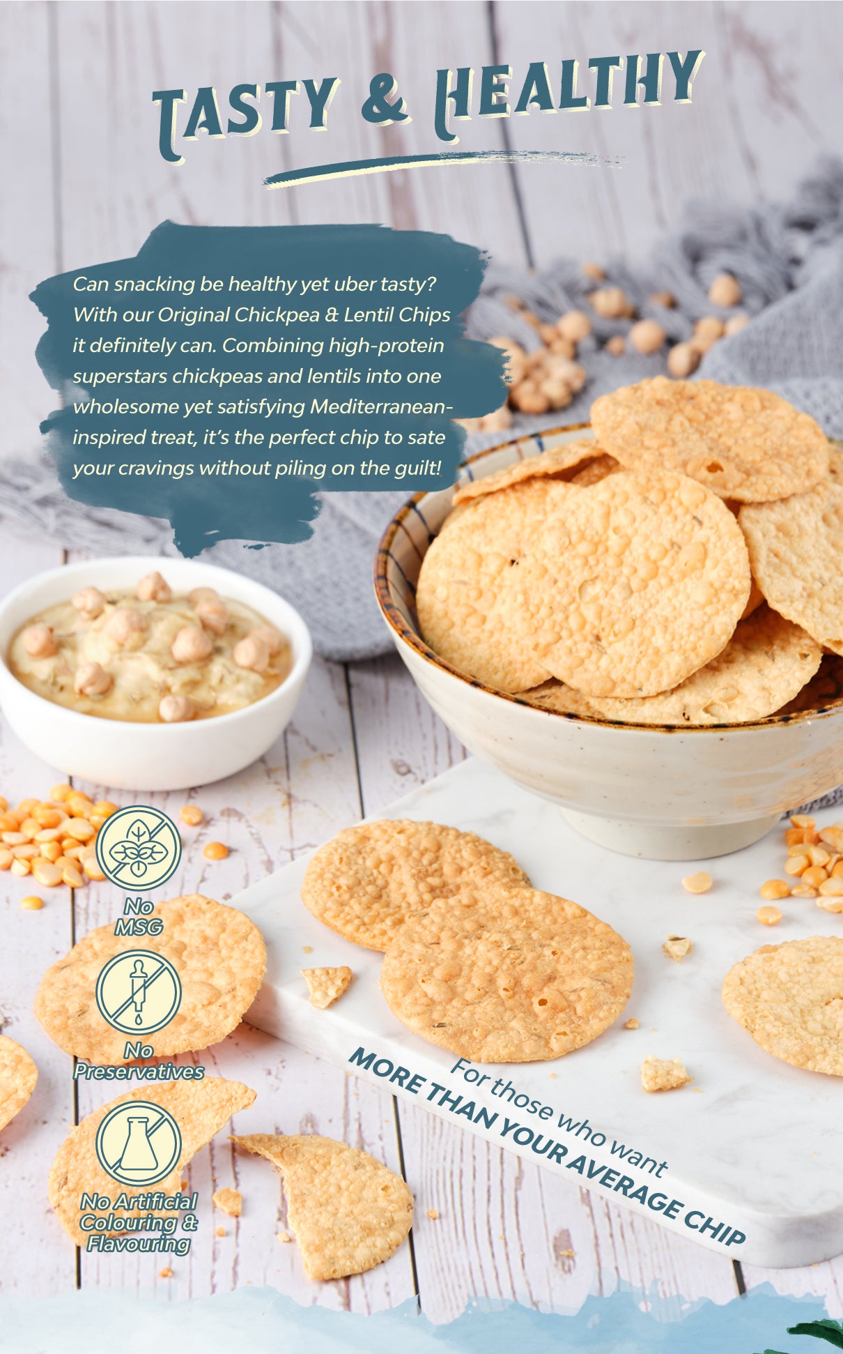 Original Chickpea & Lentil Chips (100g)