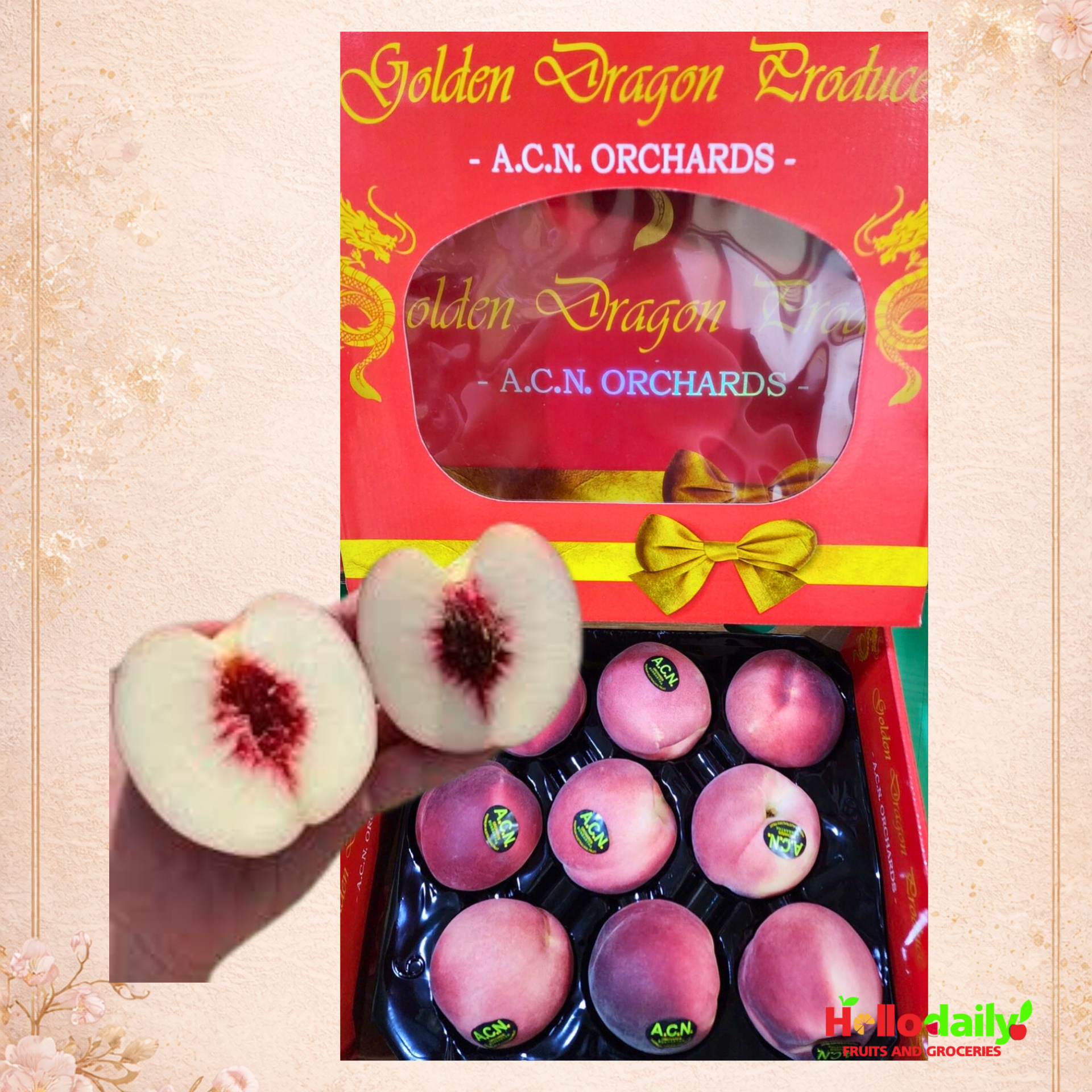ACN Orchards Golden White Peach – Gift Box – Hello Daily - Premium
