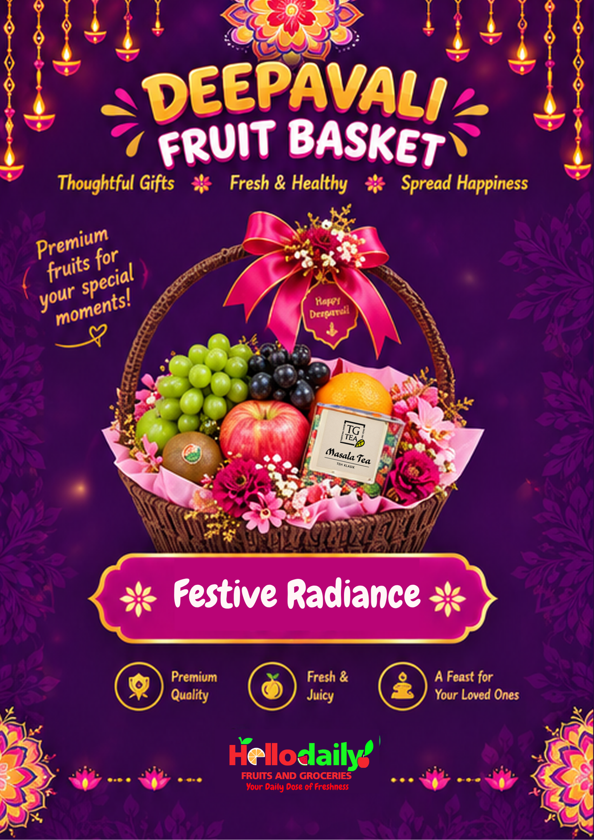 Festive Radiance Deepavali Fruit Basket