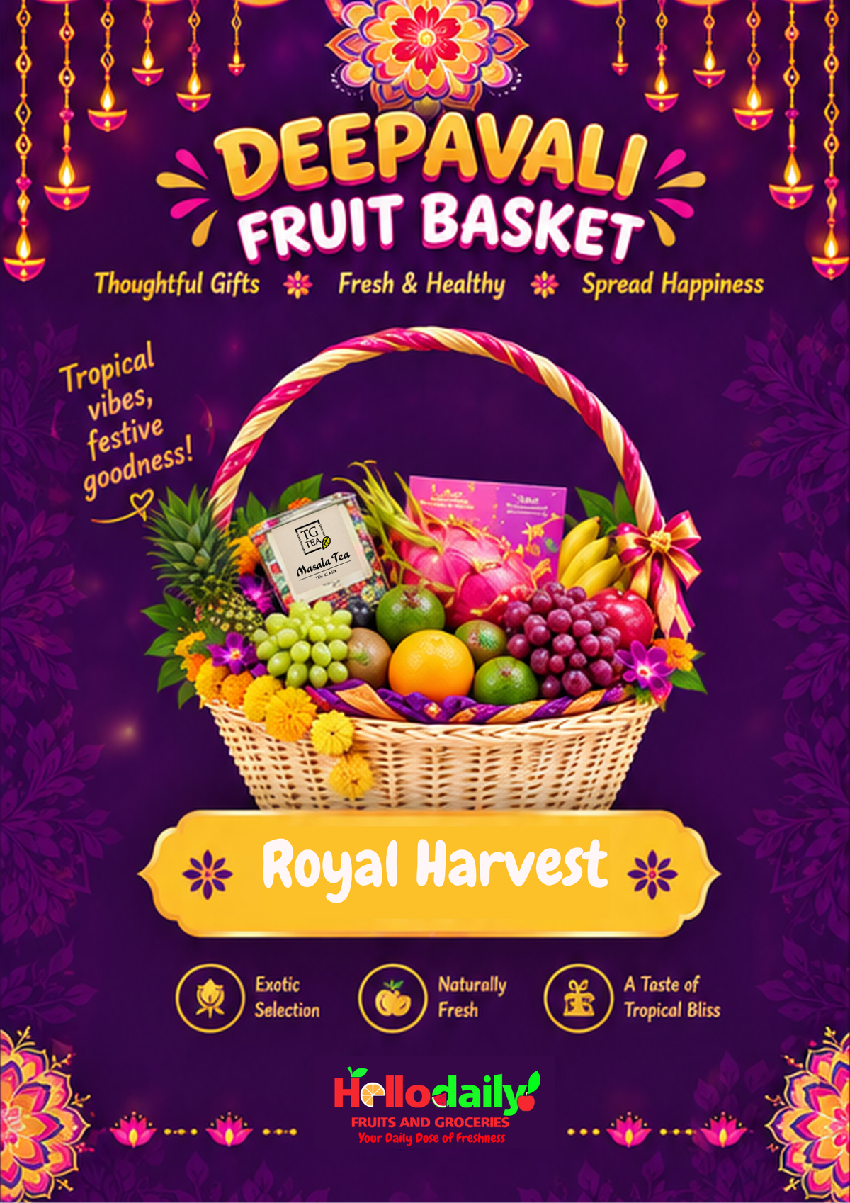 Royal Harvest Deepavali Fruit Basket
