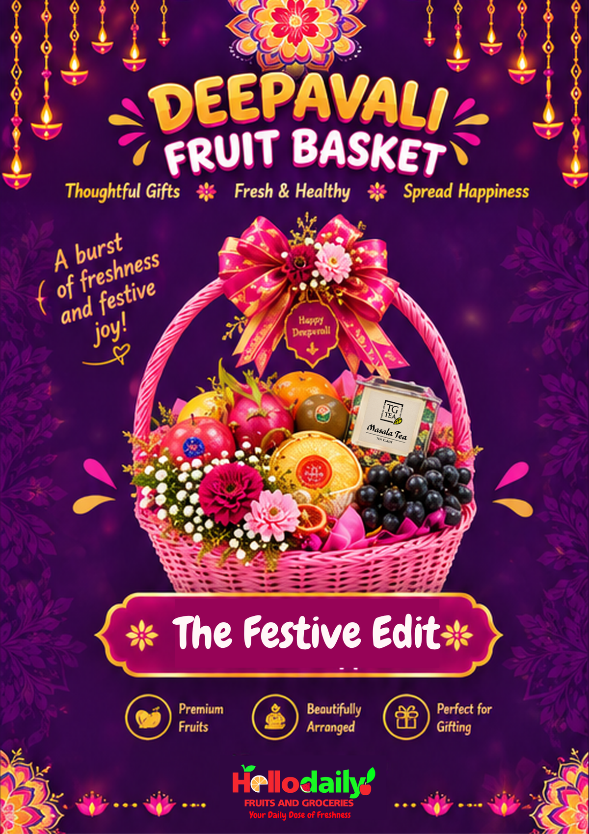 The Festive Edit Deepavali Fruit Basket